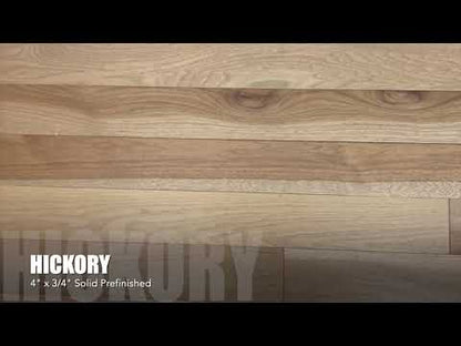 4" x 3/4" Solid Hickory Driftwood Low Gloss Hardwood Flooring