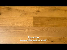 Load and play video in Gallery viewer, 7 1/2&quot; x 9/16&quot; Engineered European White Oak Boucher Stain Hardwood Flooring

