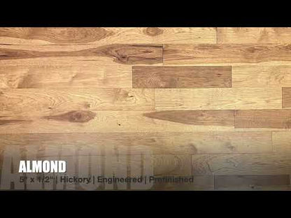 5" x 1/2" Engineered Hickory Almond Low Gloss Hardwood Flooring