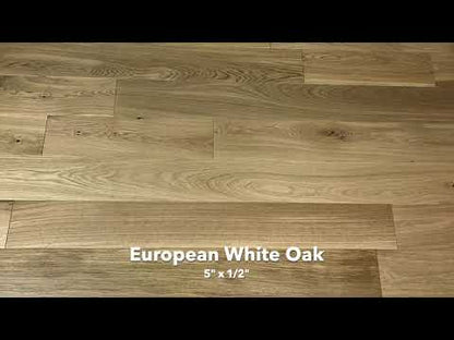 5" x 1/2" Engineered European White Oak Matte Natural Hardwood Flooring