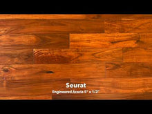 Load and play video in Gallery viewer, 5&quot; x 1/2&quot; Engineered Acacia Seurat Stain Hardwood Flooring

