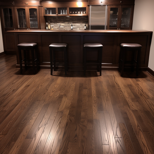 5" x 3/4" Prefinished Red Oak Gunstock Stain Hardwood Flooring