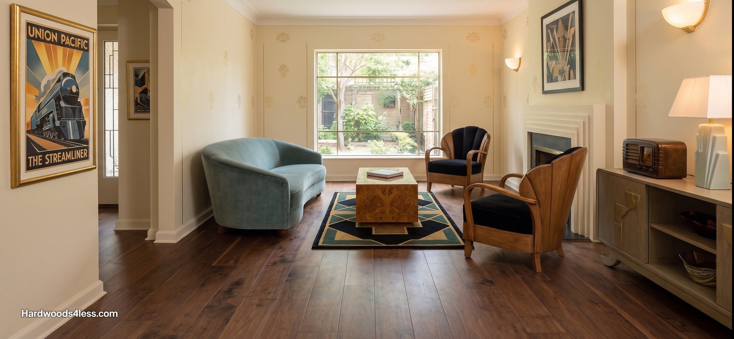7 1/2" x 9/16" Engineered Walnut Columbia Hardwood Flooring