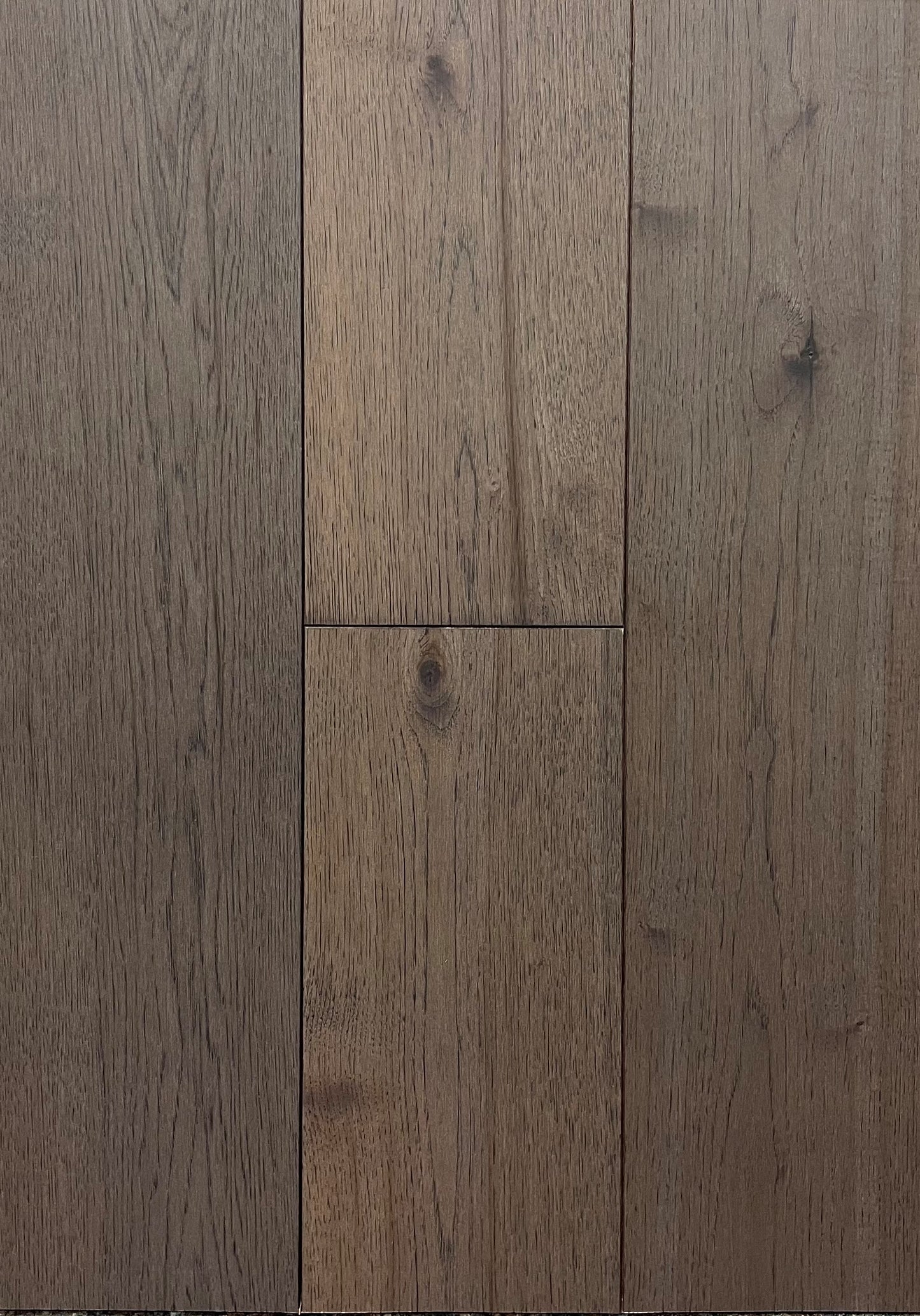 5" x 3/4" Solid Hickory Taupe Stain Prefinished Hardwood Flooring