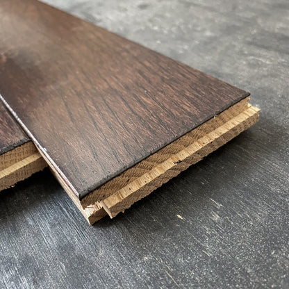2 1/4 x 3/4 Solid Oak Midnight Stain Prefinished Hardwood Flooring