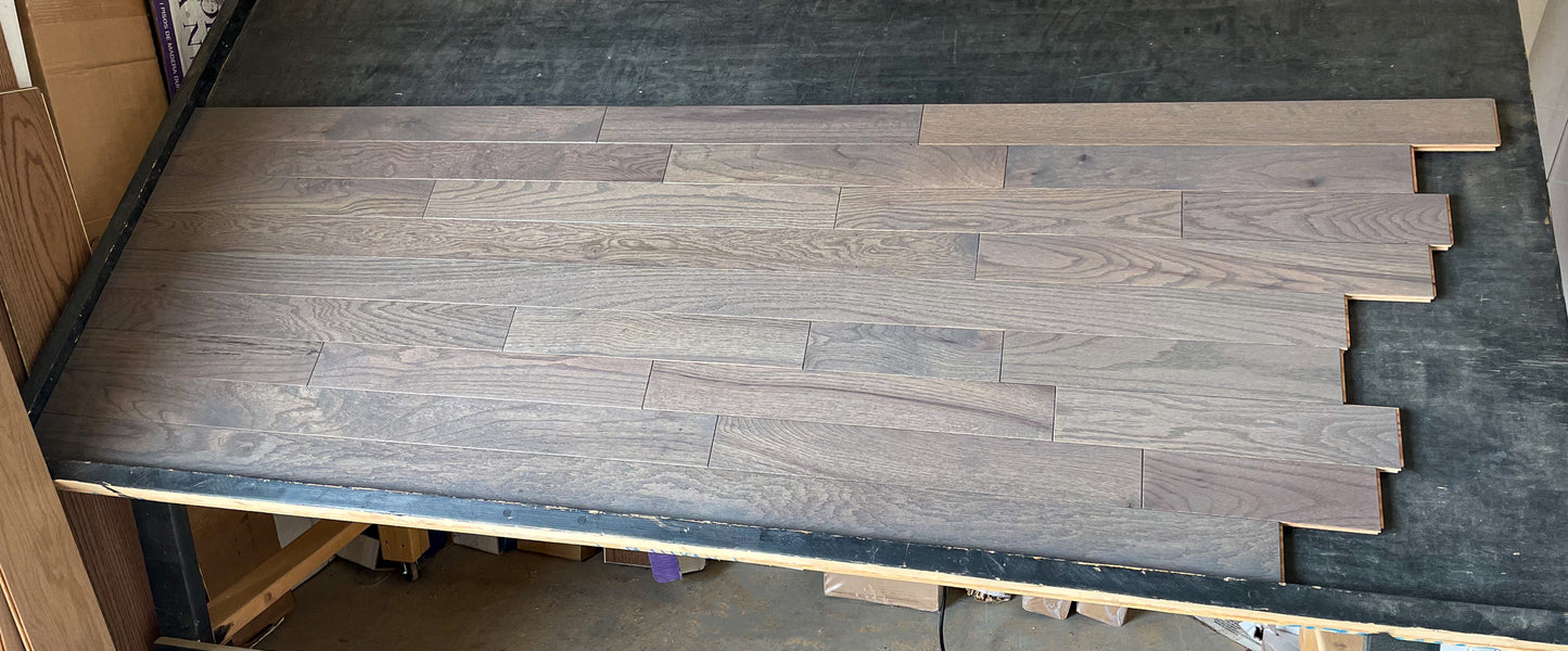 2 1/4" x 3/4" Solid Oak Sunray Stain Prefinished Hardwood Flooring