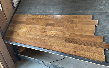 2 1/4 x 3/4 Solid Oak Sepia Stain Prefinished Hardwood Flooring