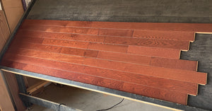 3 1/4 x 3/4 Oak Carmine Stain Prefinished Hardwood Flooring
