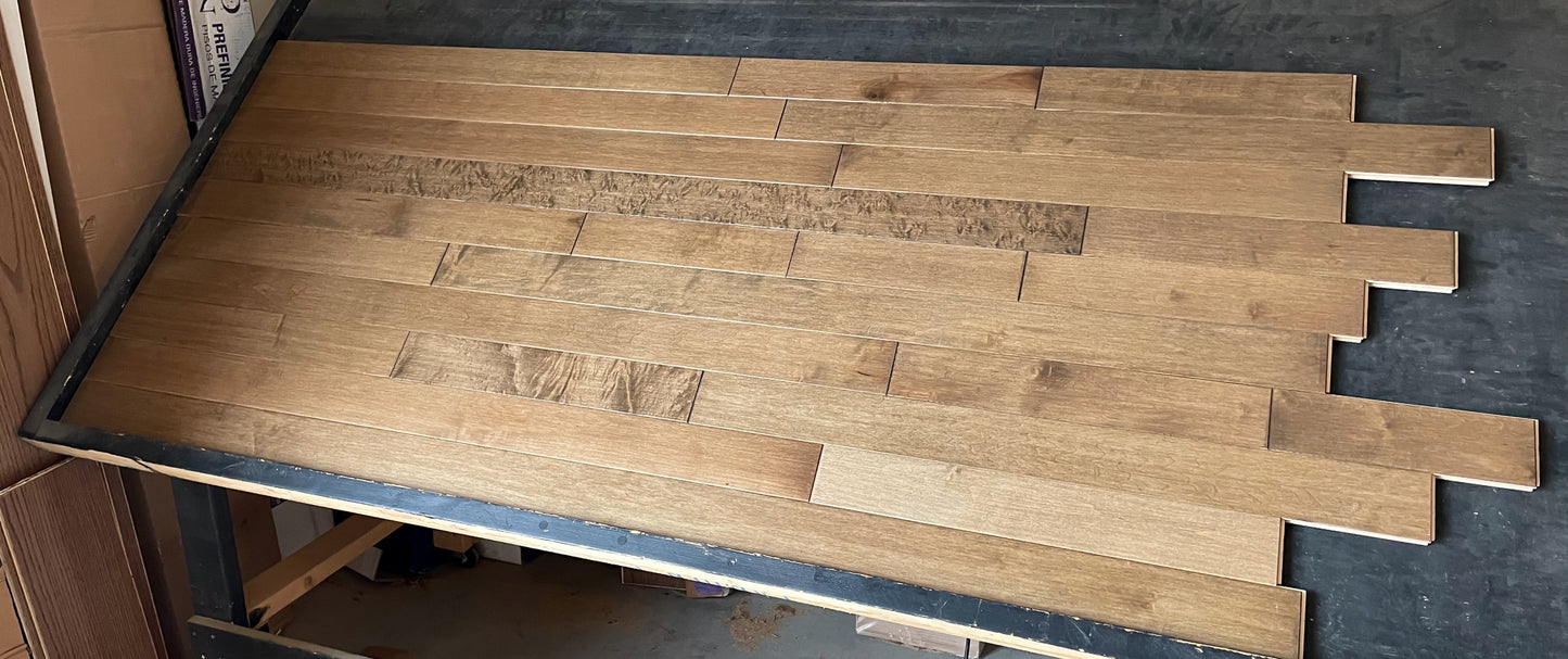 3 1/4" x 3/4" Prefinished Brandy Maple Hardwood Flooring