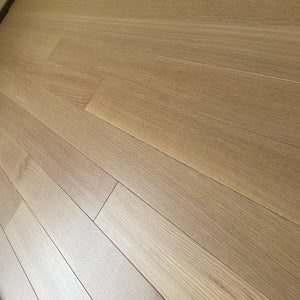 4" x 5/8" Engineered White Oak Pale Cream Stain Hardwood Flooring