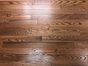 3 1/4" x 3/4" Prefinished Red Oak Gunstock Stain Hardwood Flooring