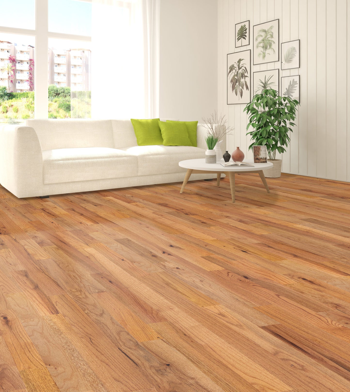 3 1/4 x 3/4 Solid Oak Bistre Stain Prefinished Hardwood Flooring
