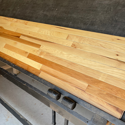 2 1/4" x 3/4" Solid Hickory Natural Hardwood Flooring