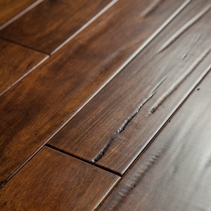 4 3/4" x 9/16" Engineered Acacia Toffee Hand Scraped Hardwood Flooring