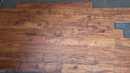 4 3/4" x 9/16" Engineered Acacia Toffee Hand-Scraped Hardwood Flooring