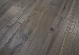 6 1/2" x 9/16" Engineered Asian Walnut Flooring Chelsea Grey Stain Hardwood Flooring