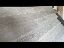 Load and play video in Gallery viewer, 5&quot; x 1/2&quot; Engineered White Oak Gres Stain Hardwood Flooring
