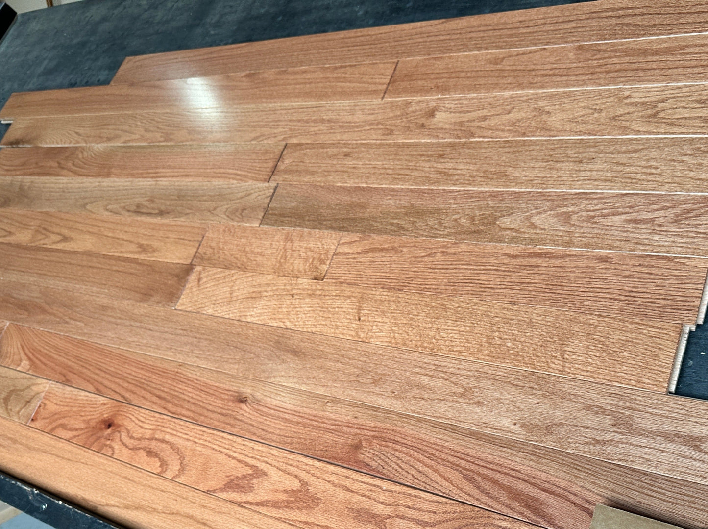2 1/4" x 3/4" Solid Oak Bistre Stain Prefinished Hardwood Flooring